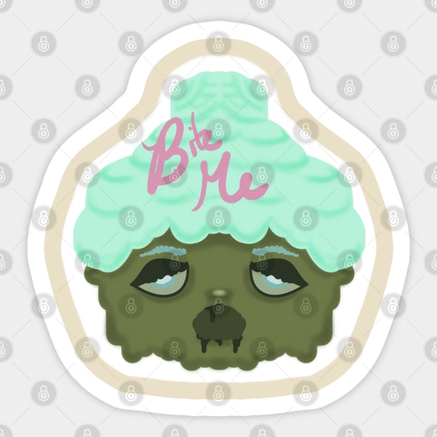 Zombie Cupcake Sticker by PifflesPieces